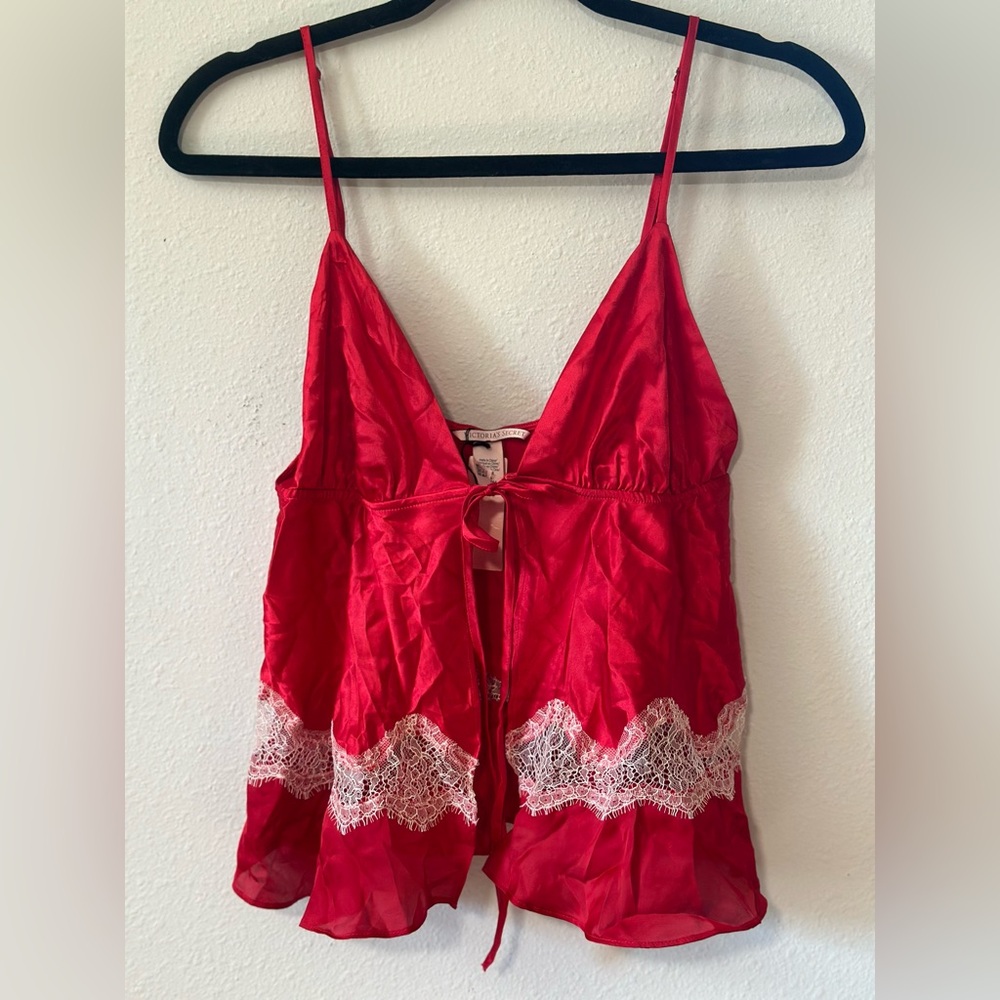 VS Red Satin Top